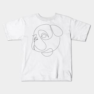 One line Pug Kids T-Shirt